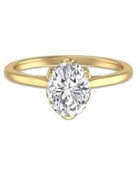 Lab Grown Diamonds - 14K 2.00 Ct. Tw. Lab-Grown Diamond Classic Lotus Ring - Lyst