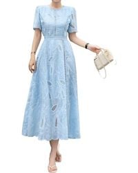 BRC By BURRYCO - Silk-Blend Midi Dress - Lyst