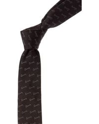 Givenchy - Black All Over Logo Silk Tie - Lyst