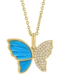 Effy Fine Jewelry - 14K 1.13 Ct. Tw. Diamond & Pendant Necklace - Lyst