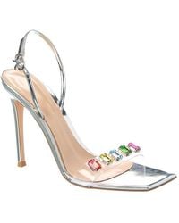 Gianvito Rossi - Ribbon Candy 105 Vinyl & Leather Slingback Sandal - Lyst