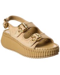 Chloé - Nama Suede Wedge Sandal - Lyst