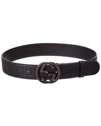 Gucci - Jumbo Gg Embossed Leather Belt - Lyst