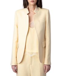 Zadig & Voltaire - Very Lin Lurex Linen-blend Blazer - Lyst