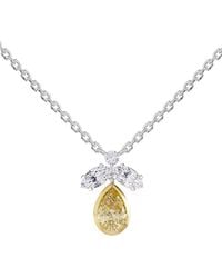 Lab Grown Diamonds - 18K Vermeil 1.40 Ct. Tw. Lab-Grown Diamond & Gemstone Necklace - Lyst