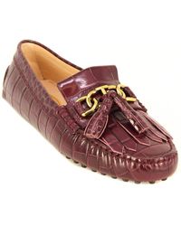 Tod's - Gommino Croc-embossed Leather Moccasin - Lyst