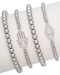 Eye Candy LA - Titanium Cz Heena Evil Eye Hamsa Bracelet Set - Lyst