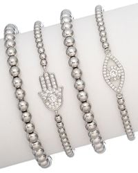 Eye Candy LA - Titanium Cz Heena Evil Eye Hamsa Bracelet Set - Lyst