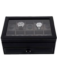 Bey-berk - Leather 10-watch Case With Glass - Lyst