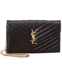 Saint Laurent - Monogram Matelasse Leather Wallet On Chain - Lyst
