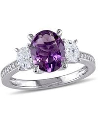 Rina Limor - 10k 2.60 Ct. Tw. Diamond & Amethyst Ring - Lyst