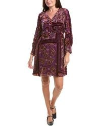 Johnny Was - Kinney Burnout Silk-Blend Mini Dress - Lyst