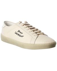 Saint Laurent Court Classic Sl/06 Canvas & Leather Sneaker - White