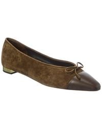 Aquazzura - Gioia Suede & Leather Flat - Lyst