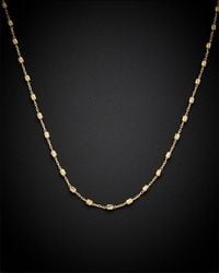 Italian Gold - 14k Bead Station Necklace - Lyst