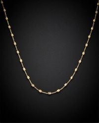 Italian Gold - 14k Bead Station Necklace - Lyst