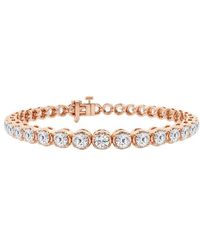 Lab Grown Diamonds - 14K Rose 7.00 Ct. Tw. Lab Grown Diamond Bracelet - Lyst