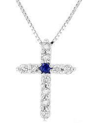 Sapphire Cross Necklaces for Women - Up 