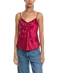 Cinq À Sept - Metal Paisley Ditsy Marta Silk Cami - Lyst