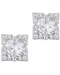 Adornia - Cz Flower-Shaped Halo Stud Earrings - Lyst