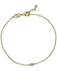 Suzy Levian - 14k 0.15 Ct. Tw. Diamond Solitaire Station Bracelet - Lyst