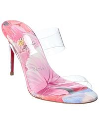 Christian Louboutin - Just Nothing 85 Vinyl & Canvas Sandal - Lyst