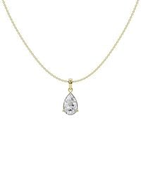 Lab Grown Diamonds - 14K 1.50 Ct. Tw. Lab-Grown Diamond Solitaire Pendant Necklace - Lyst