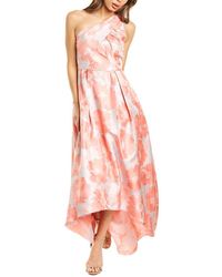 Adrianna Papell Floral Jacquard Gown - Pink