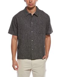 FRAME - Frame Linen-Blend Textured Shirt - Lyst