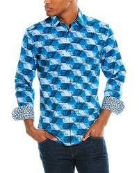 Robert Graham Montico Classic Fit Woven Shirt - Blue