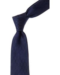 Gucci - Blue Printed Silk Tie - Lyst