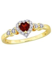 Rina Limor - 0.46 Ct. Tw. Diamond & Lab-Grown Created Sapphire, Garnet Halo Ring - Lyst