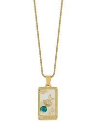 Sphera Milano - 18K Plated Cz Necklace - Lyst