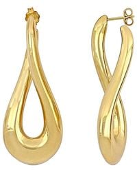 Italian Silver - Twist Hoops - Lyst