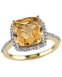 Rina Limor - 10K.10 Ct. Tw. Diamond & Citrine Ring - Lyst