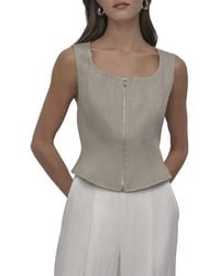 DKNY - Zip Vest Top - Lyst