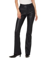 Hudson Jeans - Faye Black Leather Ultra High-rise Bootcut Jean - Lyst