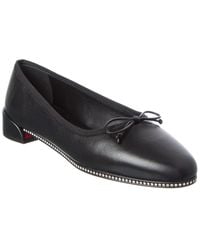 Christian Louboutin - Sweetie Strass Leather Ballerina Flat - Lyst