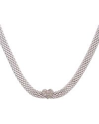 Meshmerise - 18k Rose Gold Vermeil 0.06 Ct. Tw. Diamond Mesh Choker Necklace - Lyst