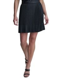 DKNY - Pleated Mix Media Skirt - Lyst