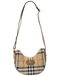 Burberry - Horseshoe Check Quilted Canvas Hobo Bag - Lyst