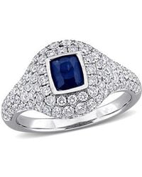 Rina Limor - 14K 2.43 Ct. Tw. Diamond & Sapphire Halo Ring - Lyst