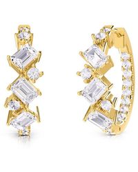 Lab Grown Diamonds - 18K Vermeil 2.40 Ct. Tw. Lab-Grown Diamond Hoop Earrings - Lyst