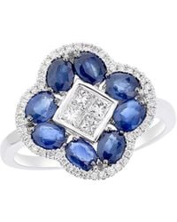 Diana M. Jewels - Fine Jewelry 14k 2.26 Ct. Tw. Diamond & Sapphire Half-eternity Ring - Lyst