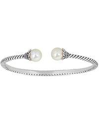 Belpearl - Silver 9mm Cultured Bangle Bracelet - Lyst