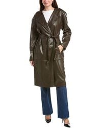 NVLT - Vegan-Leather Trench Coat - Lyst