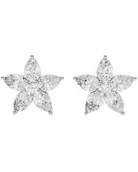Sabrina Designs Lab Grown Diamonds - 14K 3.25 Ct. Tw. Lab-Grown Diamond Floral Earring - Lyst