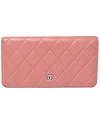 Chanel - Quilted Leather Single Flap L Yen Continental Wallet (Authentic Pre-Owned) - Lyst