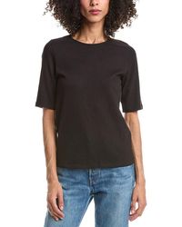 Eileen Fisher - Crewneck Elbow Sleeve Top - Lyst