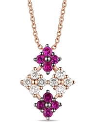 Le Vian - Le Vian Passion Ruby 14K Rose 0.56 Ct. Tw. Diamond & Ruby Pendant Necklace - Lyst